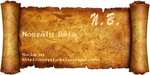 Noszály Béla névjegykártya