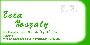 bela noszaly business card